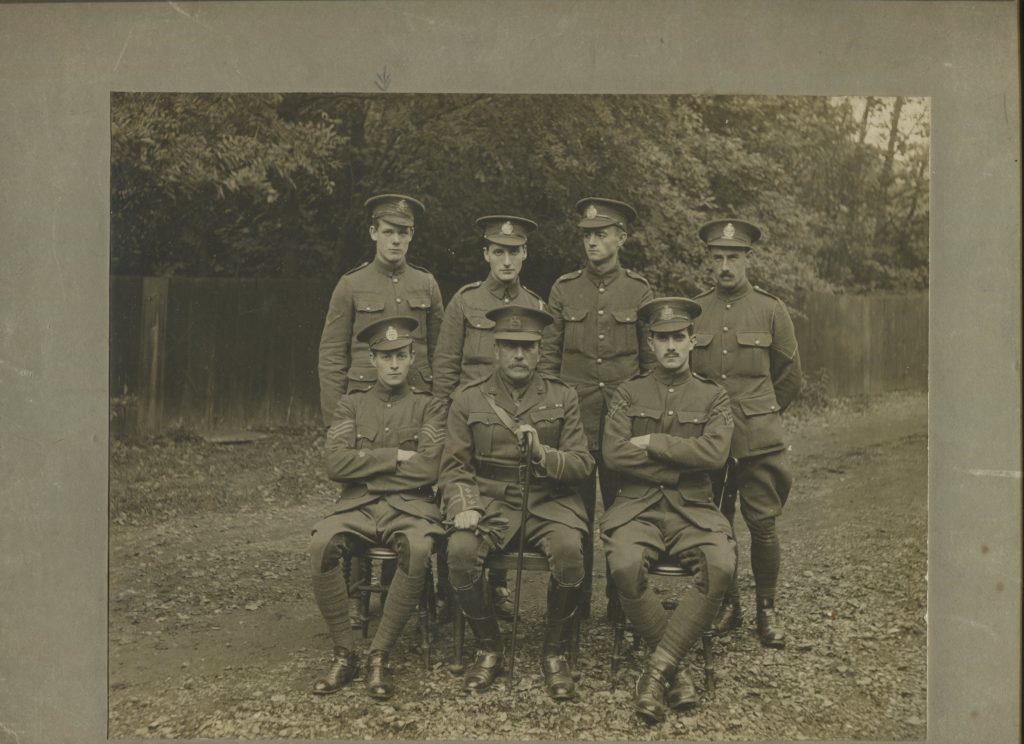 A F Toole standing LHS recruit training in Putney