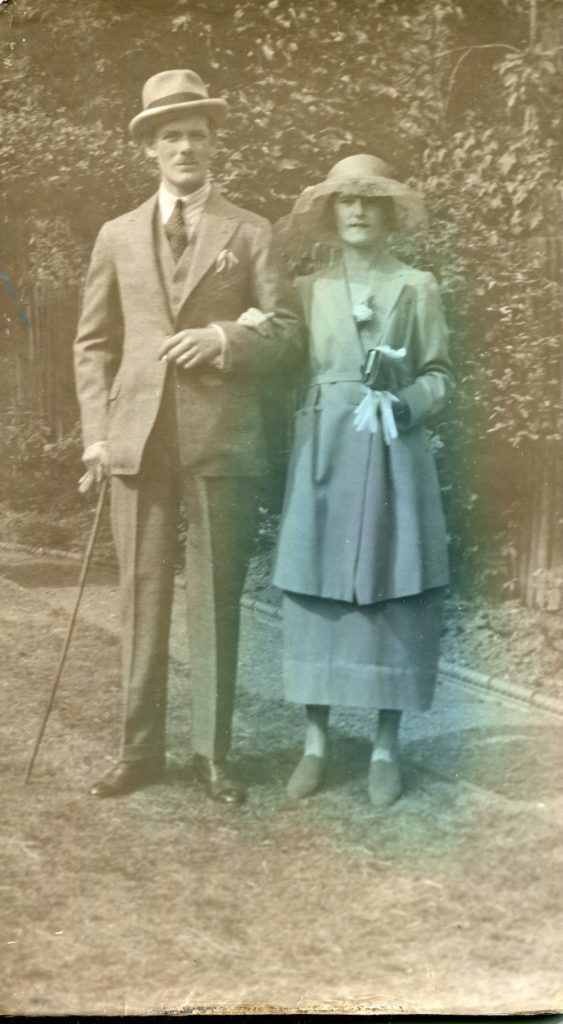 Alex   Vi Toole leaving for honeymoon 1921